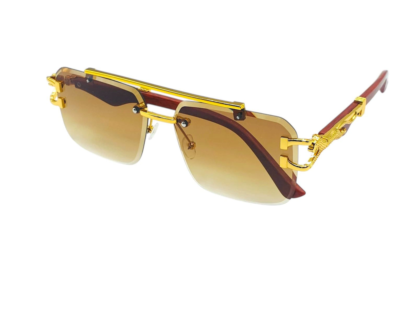 Cartier-Inspired Luxury Rimless Sunglasses