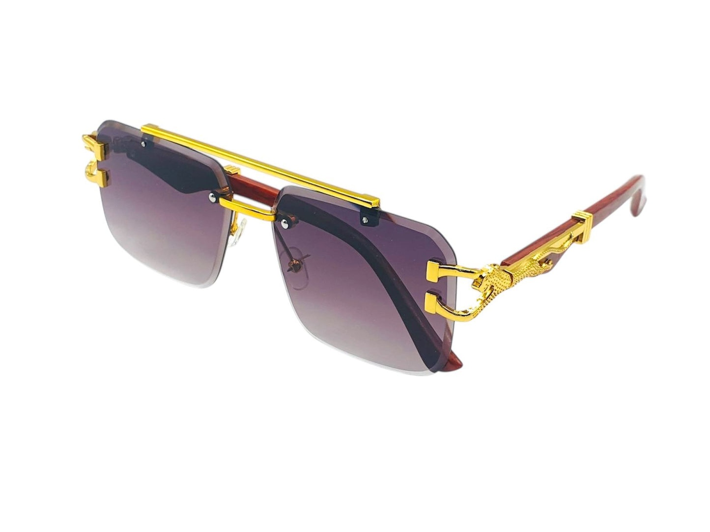 Cartier-Inspired Luxury Rimless Sunglasses