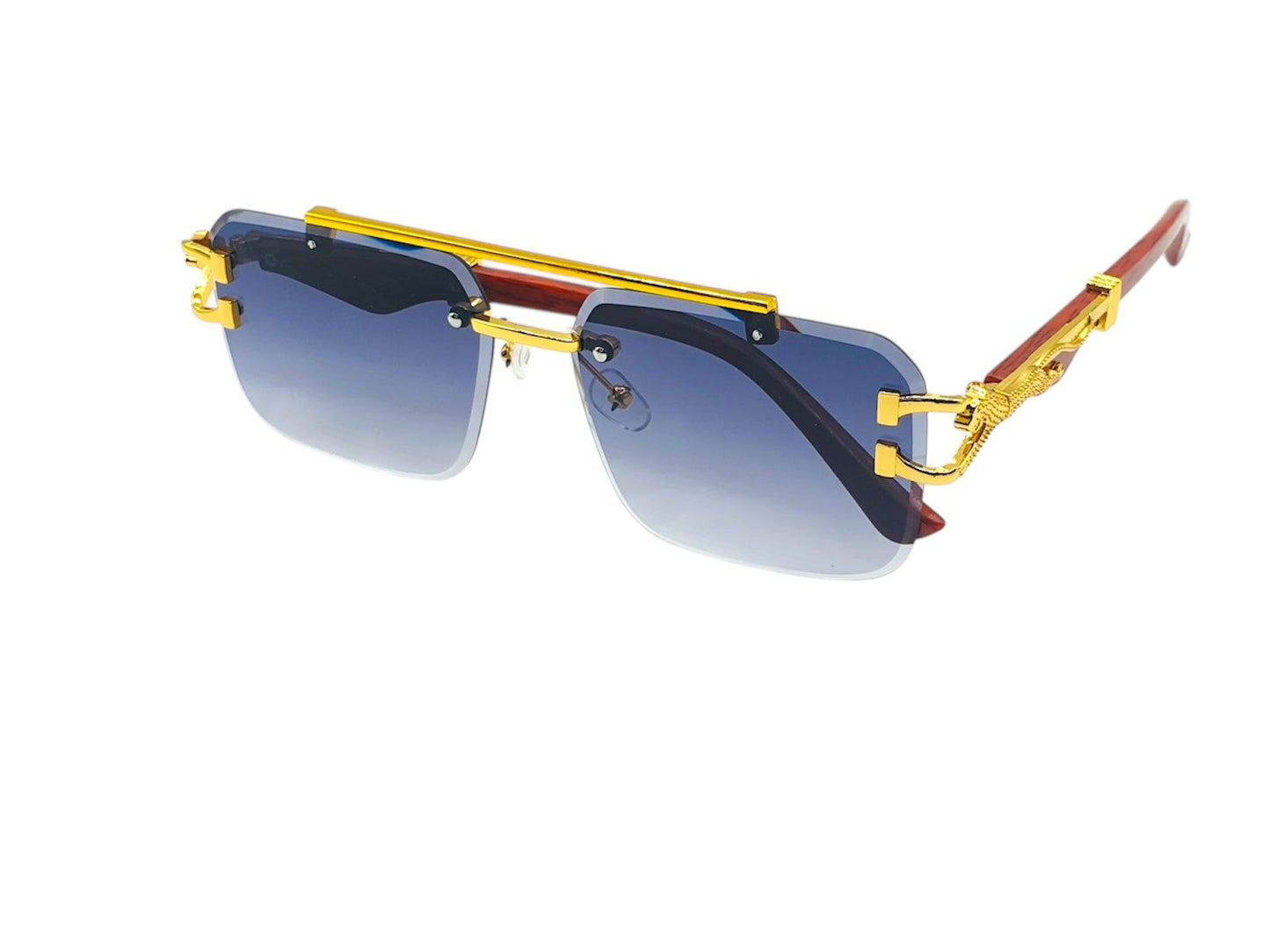 Cartier-Inspired Luxury Rimless Sunglasses