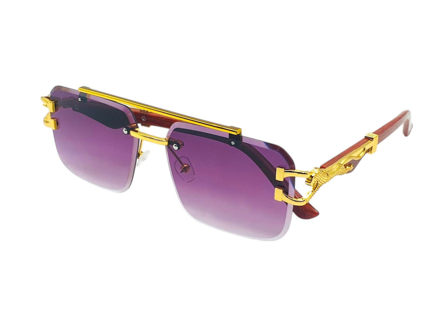 Cartier-Inspired Luxury Rimless Sunglasses