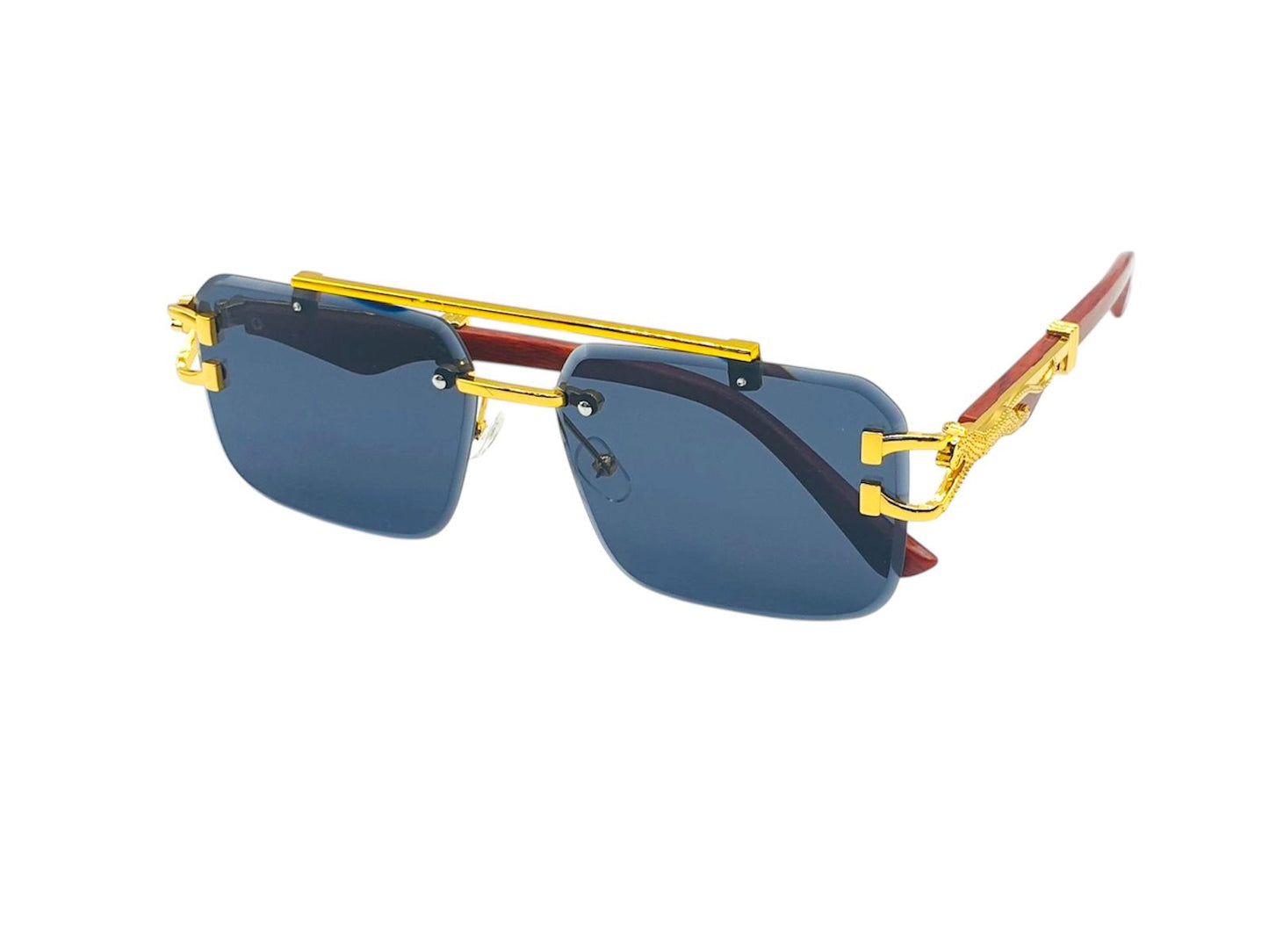 Cartier-Inspired Luxury Rimless Sunglasses