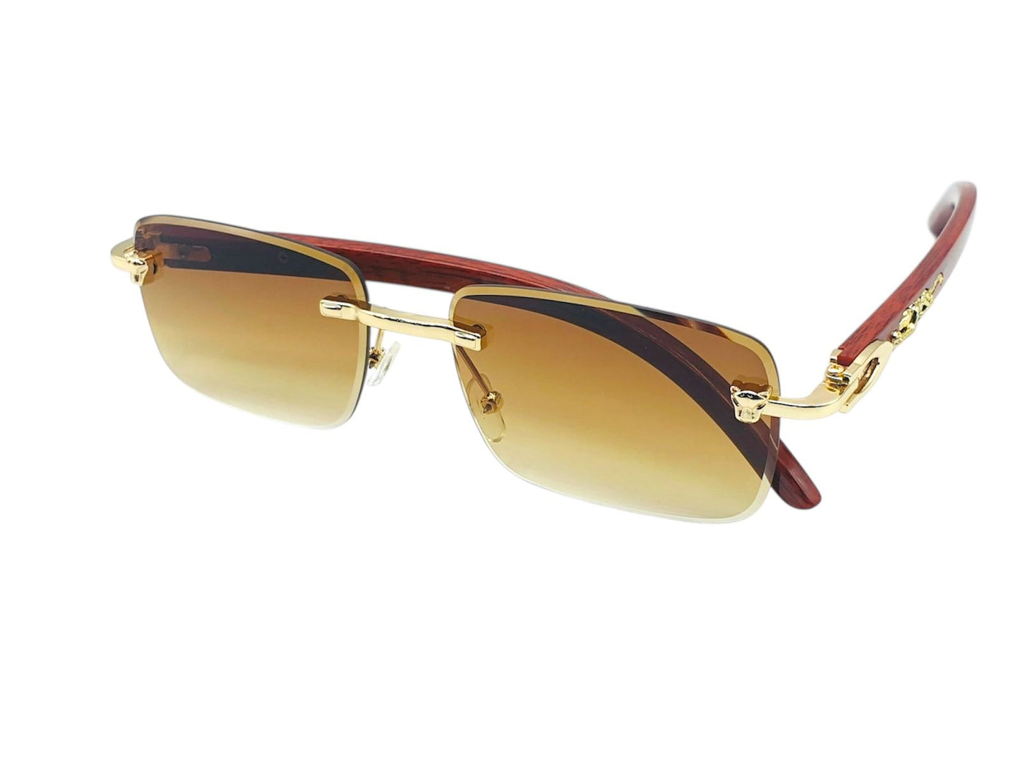 Cartier-Inspired Luxury Rimless Sunglasses