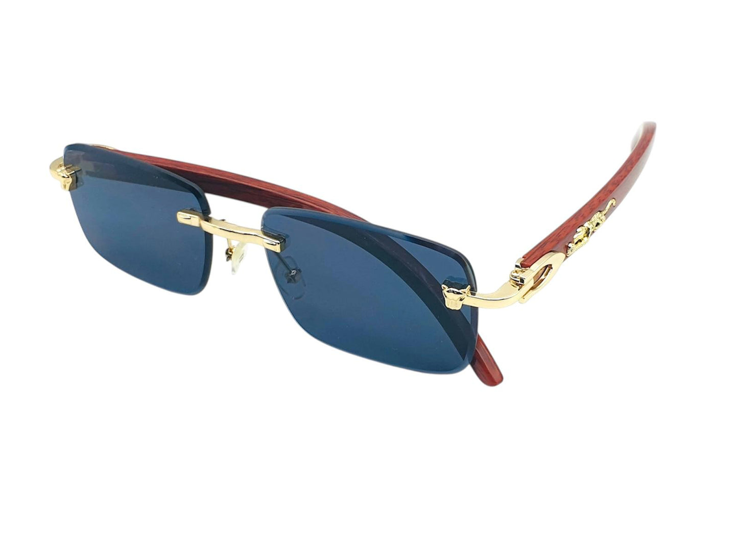 Cartier-Inspired Luxury Rimless Sunglasses