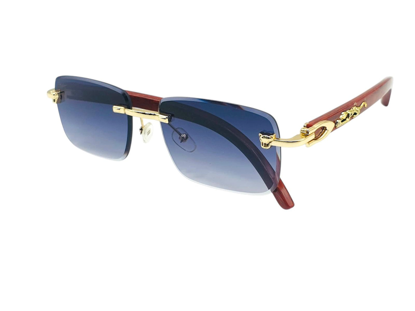 Cartier-Inspired Luxury Rimless Sunglasses
