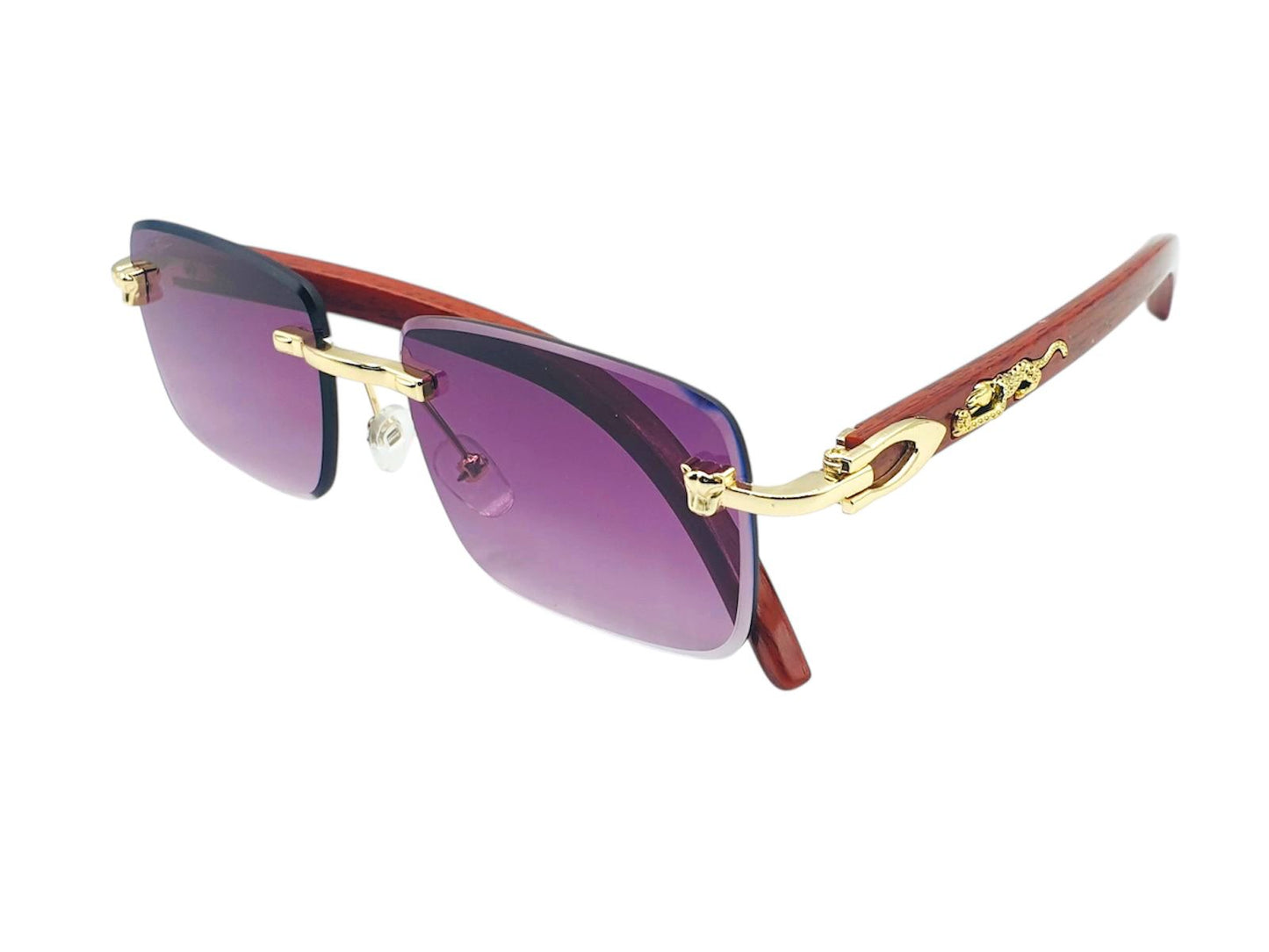 Cartier-Inspired Luxury Rimless Sunglasses