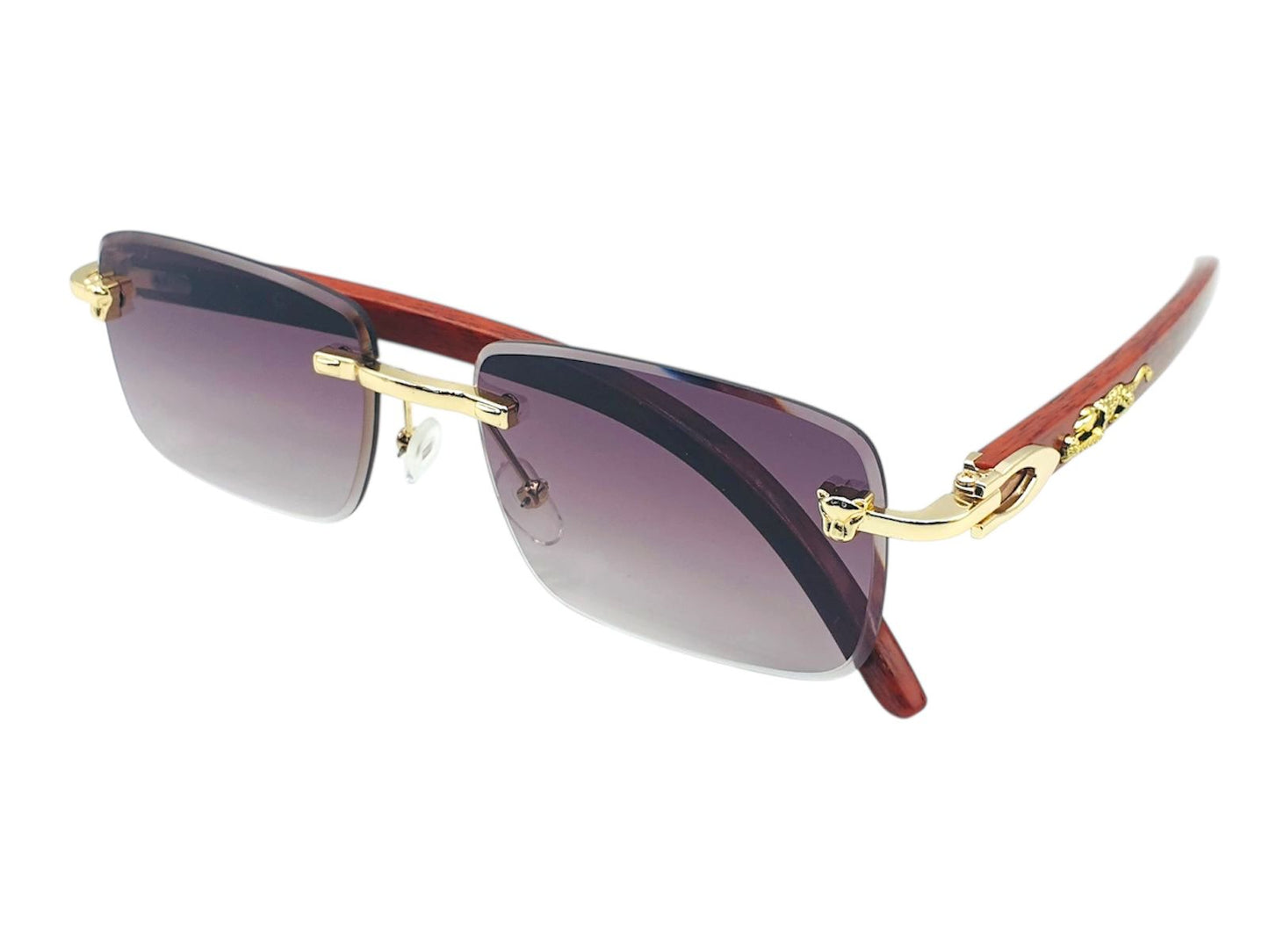 Cartier-Inspired Luxury Rimless Sunglasses