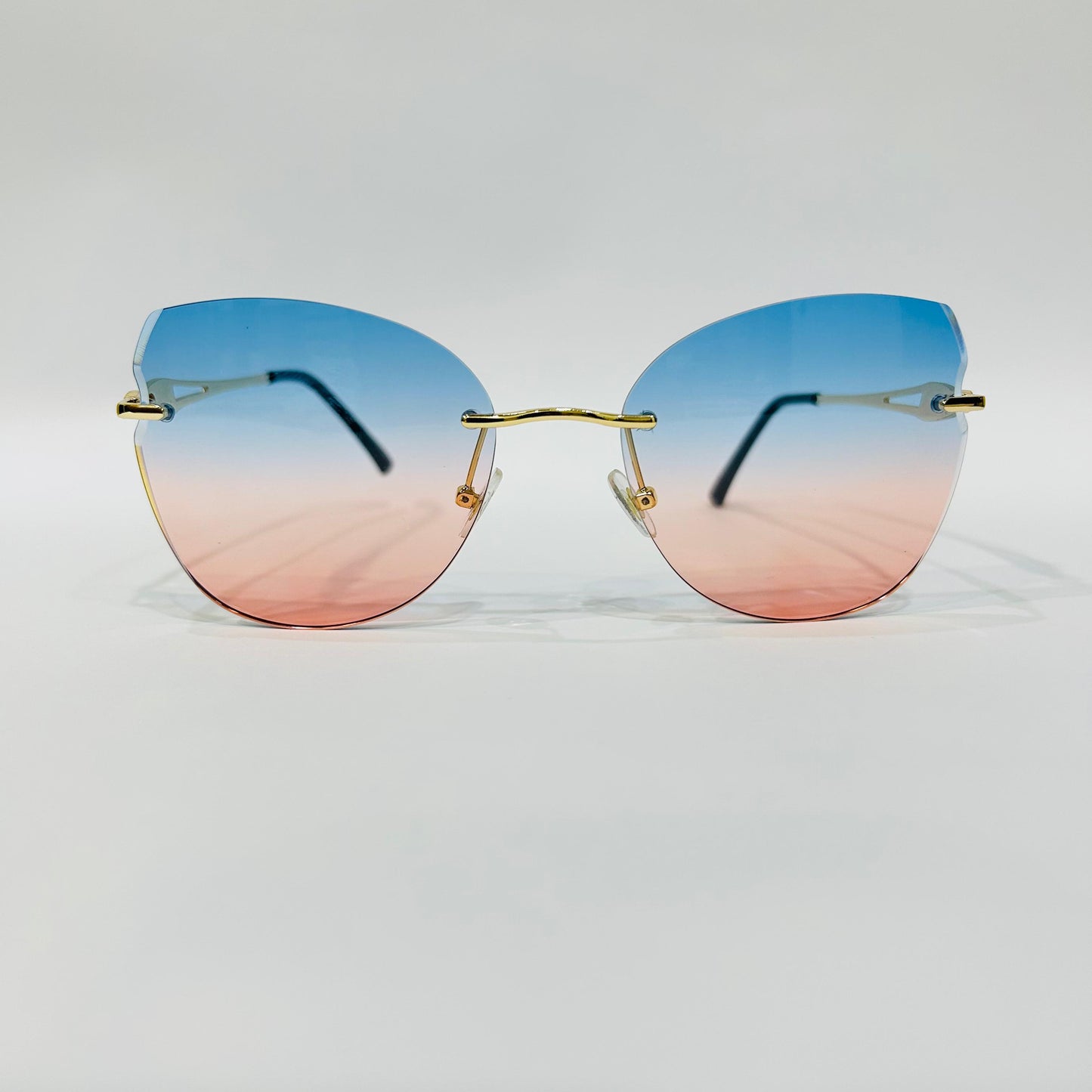 Stylish Heart-Shaped Gradient Sunglasses for Girls