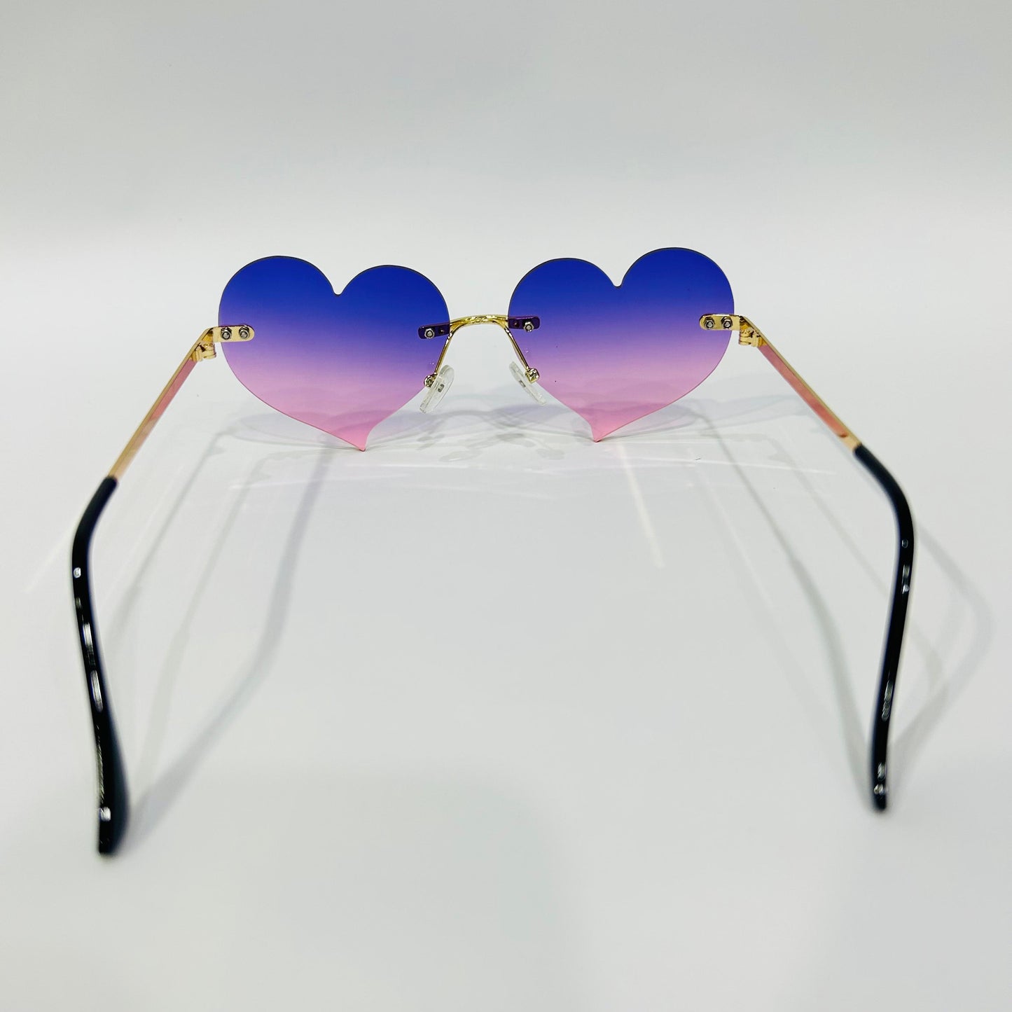 Stylish Heart-Shaped Gradient Sunglasses for Girls
