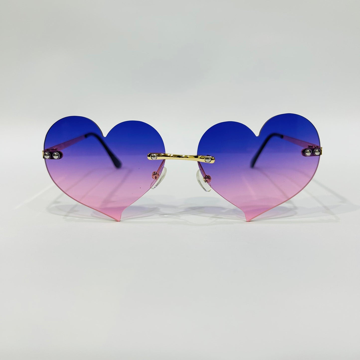 Stylish Heart-Shaped Gradient Sunglasses for Girls