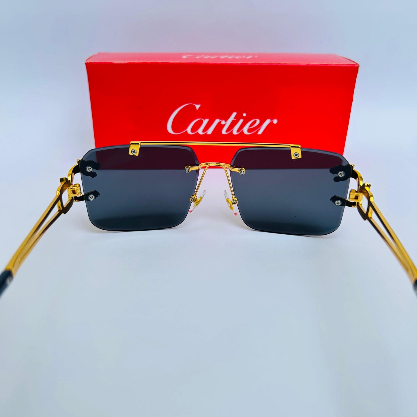 Cartier-Inspired Luxury Rimless Sunglasses