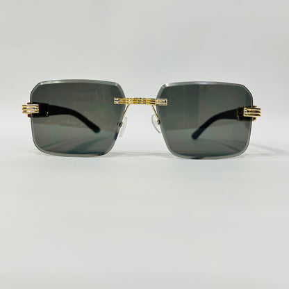 Cartier-Inspired Luxury Rimless Sunglasses