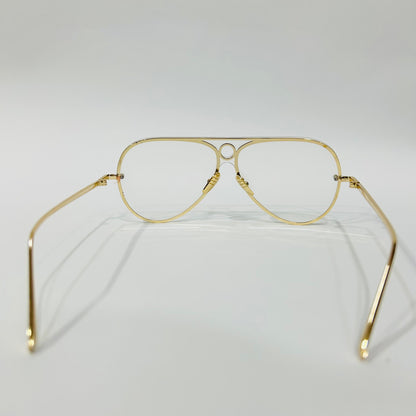 Gold Frame Glasses Transparent Mirrors