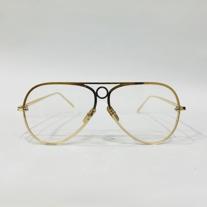Gold Frame Glasses Transparent Mirrors