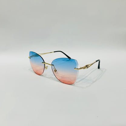 Stylish Heart-Shaped Gradient Sunglasses for Girls