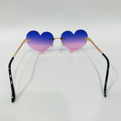 Stylish Heart-Shaped Gradient Sunglasses for Girls