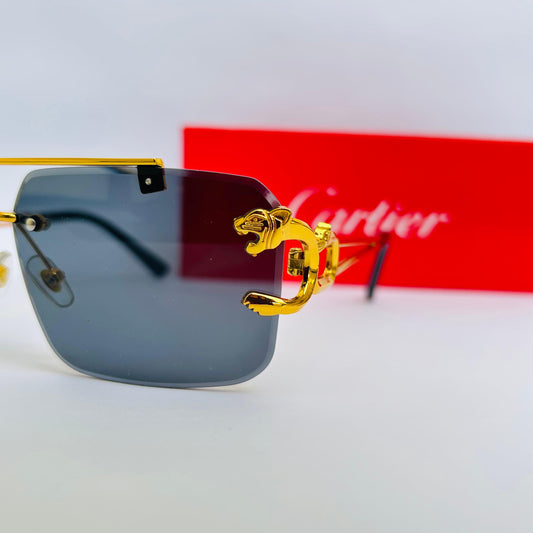 Cartier-Inspired Luxury Rimless Sunglasses